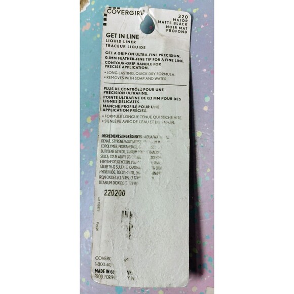 CoverGirl Eyeliner Get In Line Liquid Liner 320 Major Matte Black Eye Makeup 3x - Picture 4 of 16